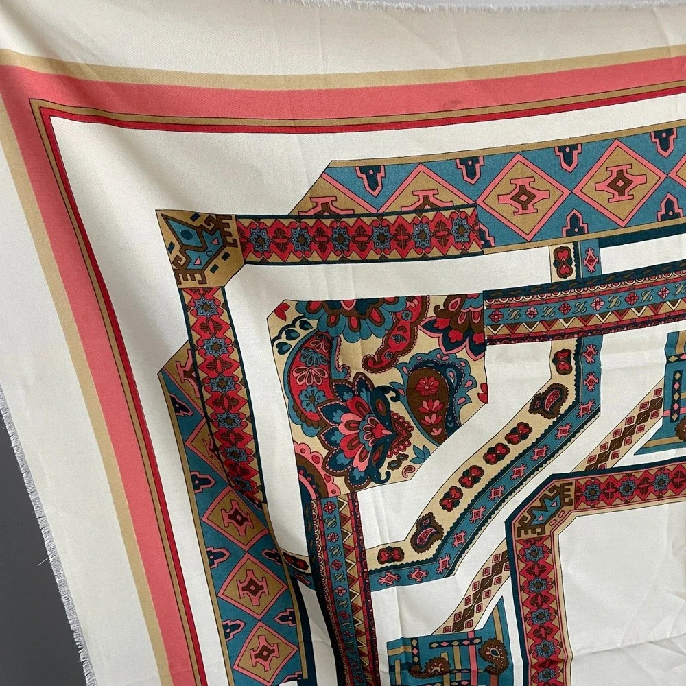 Vintage Oversized Cross Western Scarf VTG Scarf